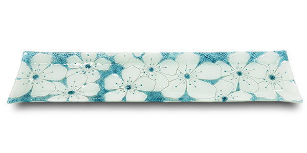 Round Flower Long Snack Plate