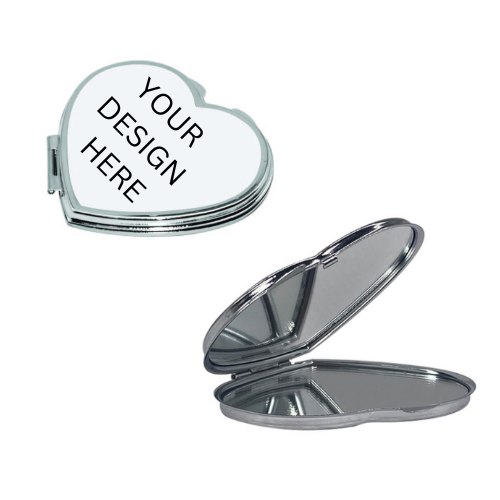 Personalise- Compact Mirror Heart