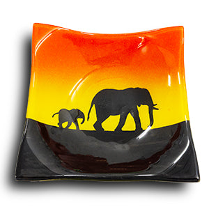 Sunset Square Round Bowl